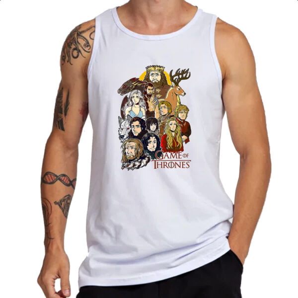 Camiseta Regata Game of thrones - Cartoon print - Imagem 3