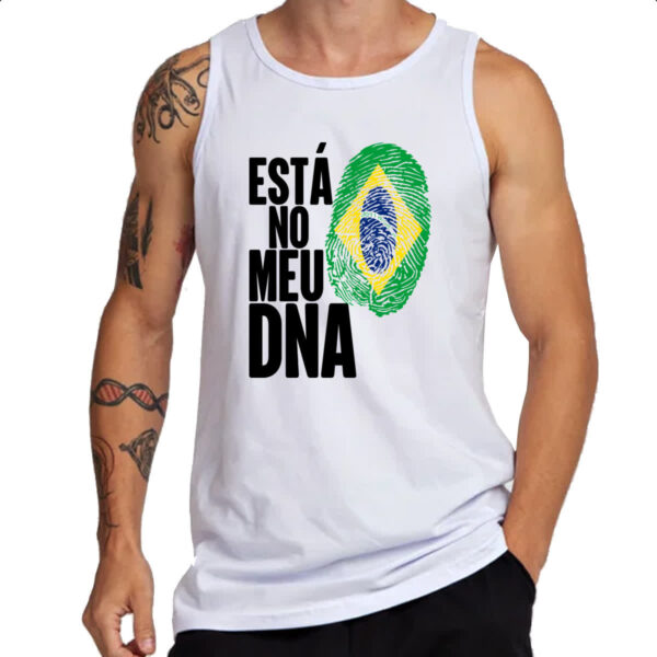Camiseta Regata Esta no meu DNA Brasil - Imagem 3