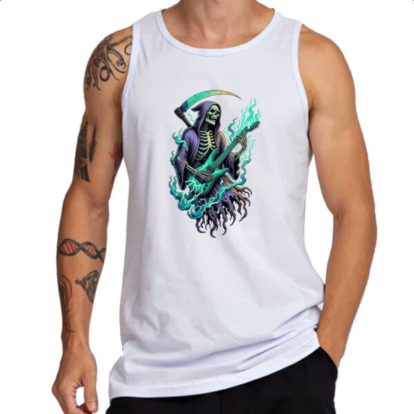 Camiseta Regata Morte tocando guitarra - Imagem 3