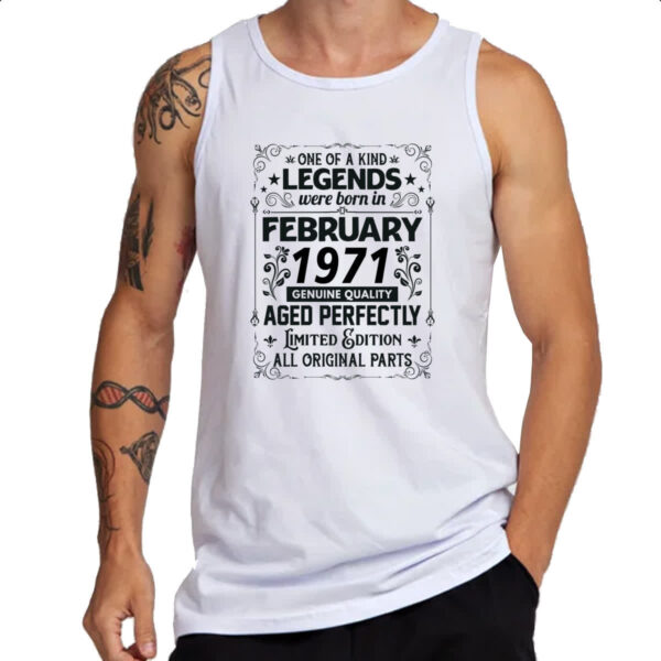 Camiseta Regata Legends Were Born FEV-1971 - Imagem 3