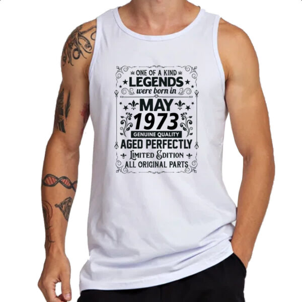 Camiseta Regata Legends Were Born MAI-1973 - Imagem 3