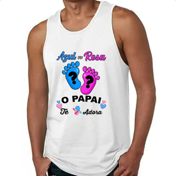 Camiseta Regata Cha Revelacao Papai te adora - Imagem 4