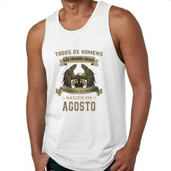 Camiseta Regata Homem Lenda Aguia Agosto - Imagem 4