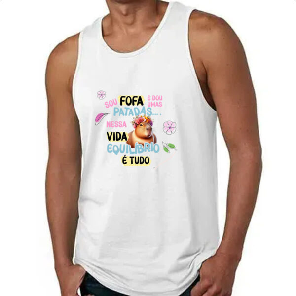 Camiseta Regata Capivara sou fofa dou patadas - Imagem 4