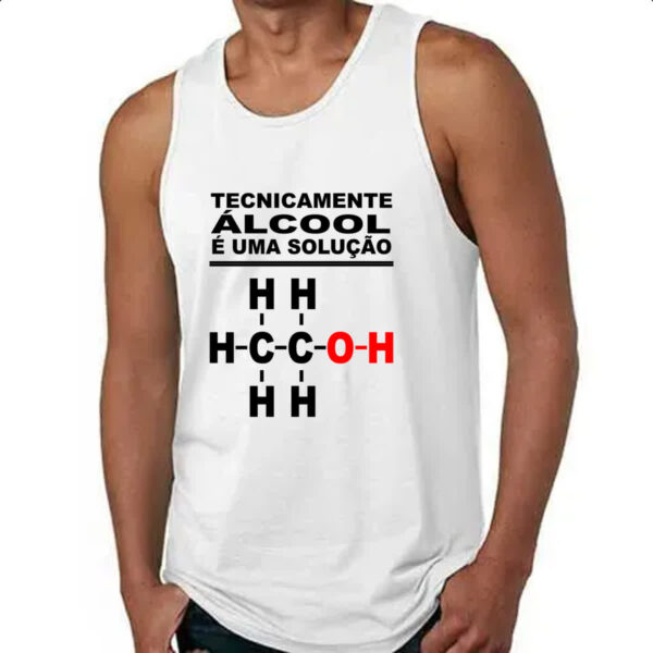 Camiseta Regata Tecnicamente alcool e uma solucao - Imagem 4
