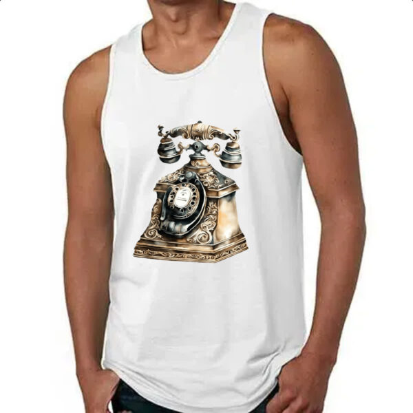 Camiseta Regata Telefone antigo vintage - Imagem 4
