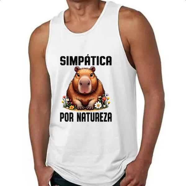 Camiseta Regata Capivara Simpatica por Natureza - Imagem 4
