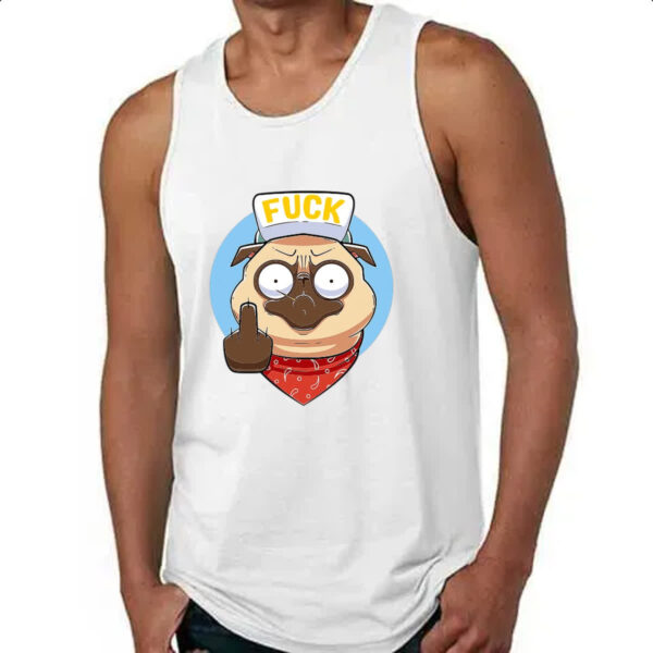 Camiseta Regata Pug Mal Educado - Imagem 4