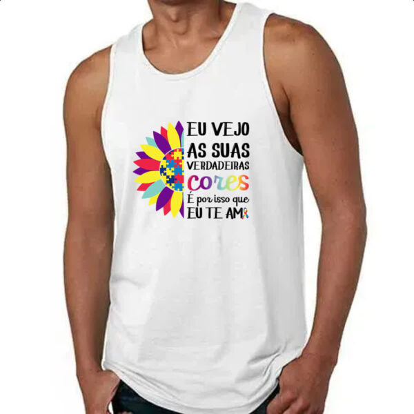 Camiseta Regata Autismo verdadeira cores - Imagem 4