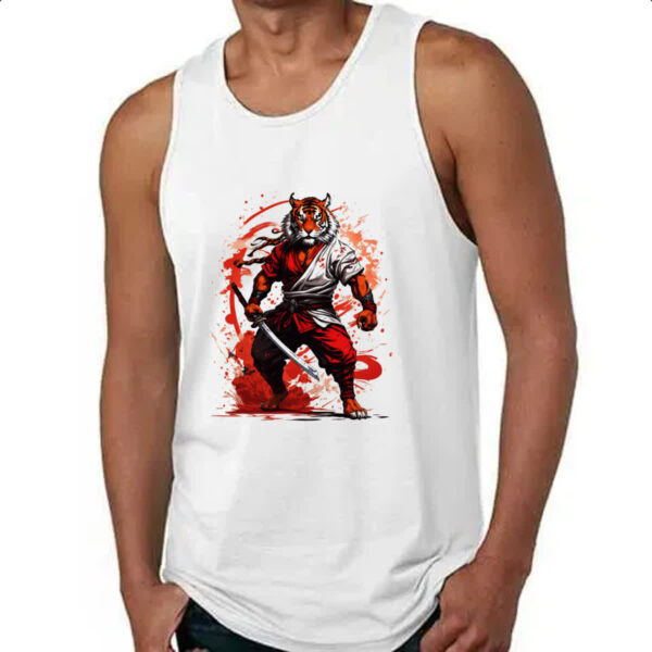 Camiseta Regata Tigre samurai splash arte - Imagem 4