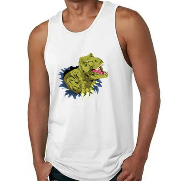 Camiseta Regata Tiranossauro Rex Rasgando a Camisa - Imagem 4