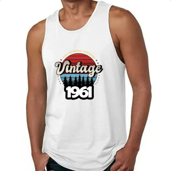Camiseta Regata Vintage being awesome 1961 - Image 4
