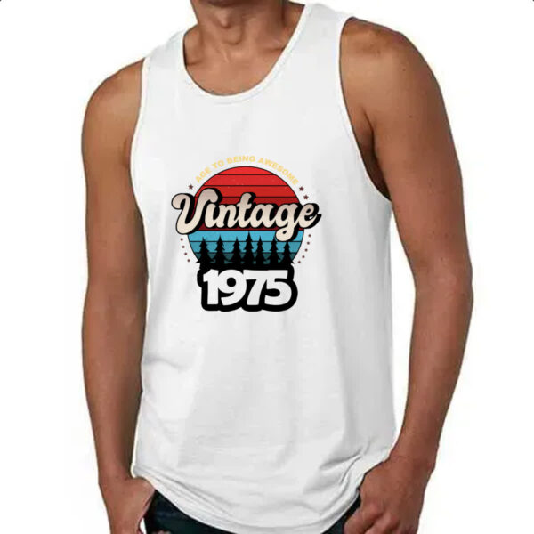 Camiseta Regata Vintage being awesome 1975 - Imagem 4