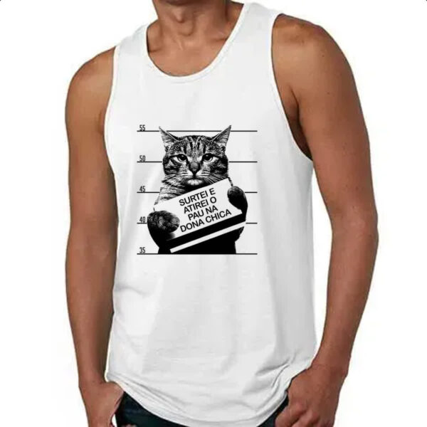 Camiseta Regata Surtei atirei pau dona chica - Imagem 4