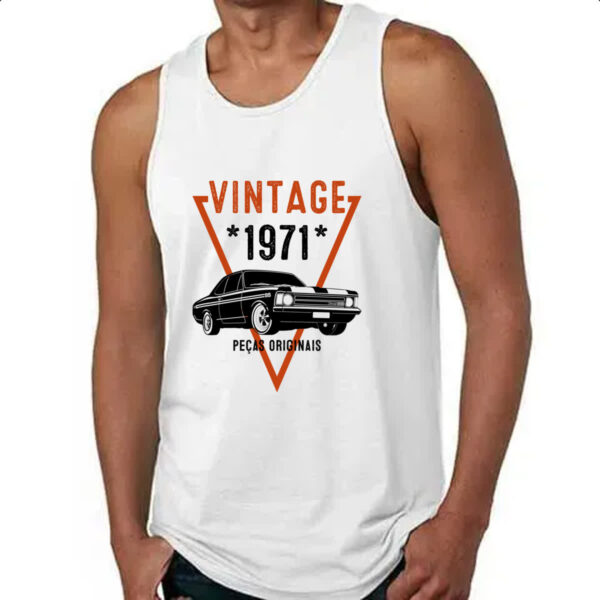 Camiseta Regata Vintage Pecas Originais 1971 - Imagem 4