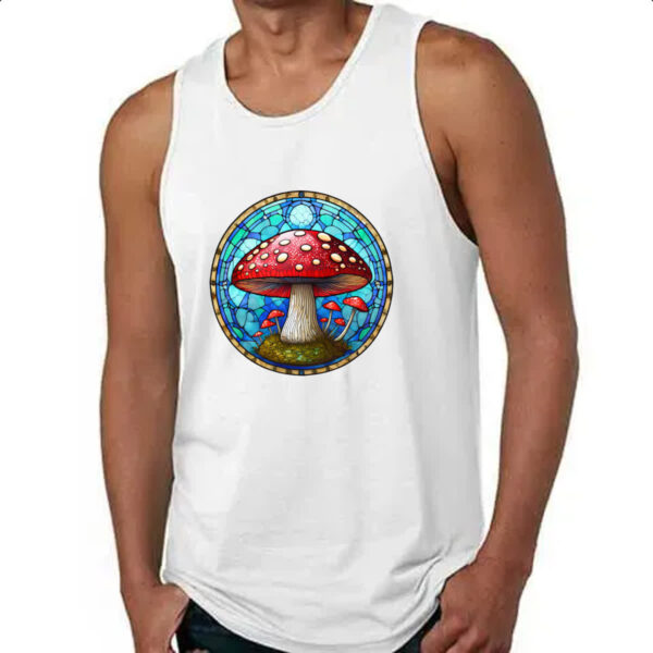 Camiseta Regata Vitral Cogumelo - Imagem 4