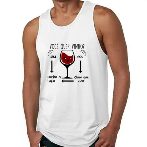 Camiseta Regata Voce quer vinho - Imagem 4