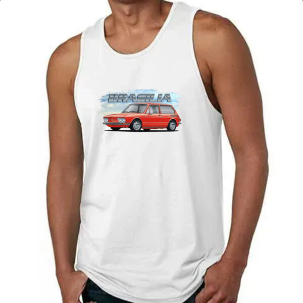 Camiseta Regata Brasilia Classica Vermelha - Imagem 4