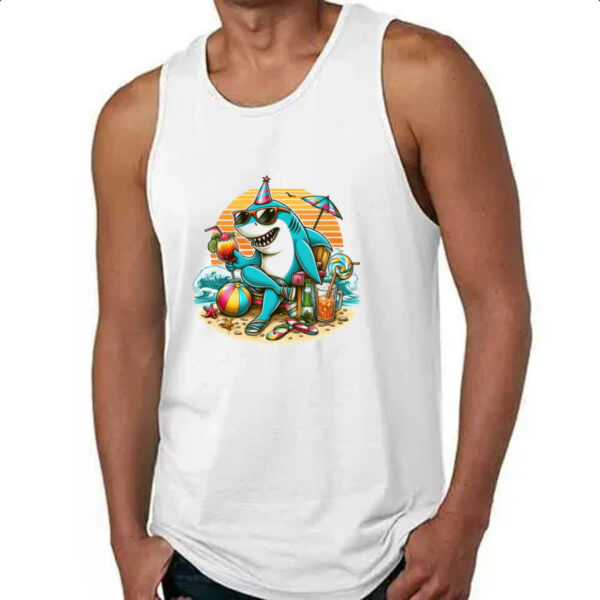 Camiseta Regata Tubarao de ferias - Imagem 4