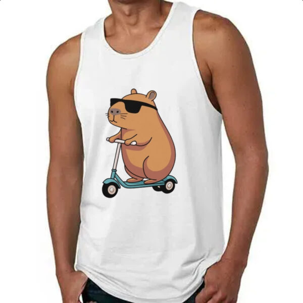 Camiseta Regata Capivara no patinete - Imagem 4