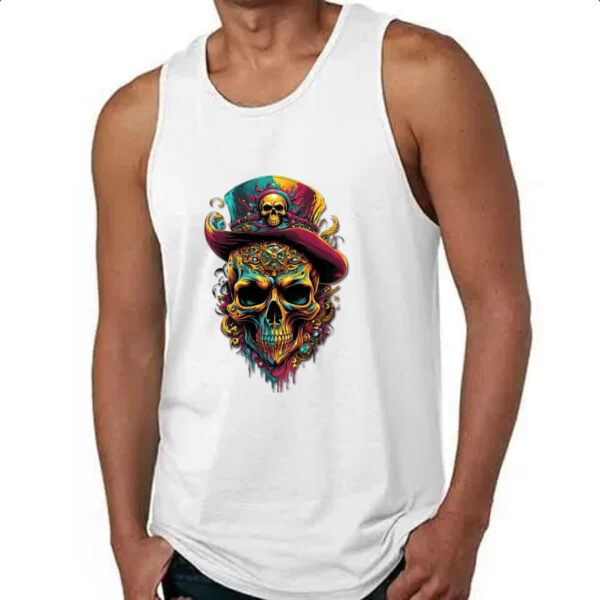 Camiseta Regata Cranio pirata joias - Imagem 4