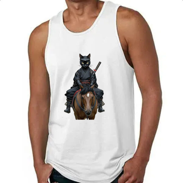 Camiseta Regata Gato preto samurai - Imagem 4