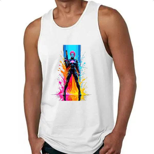 Camiseta Regata Guerreira espacial splash art - Imagem 4