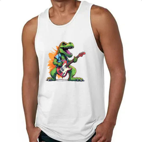 Camiseta Regata T-Rex Guitarrista - Imagem 4