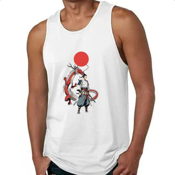 Camiseta Regata Samurai Dragao sol nascente - Imagem 4