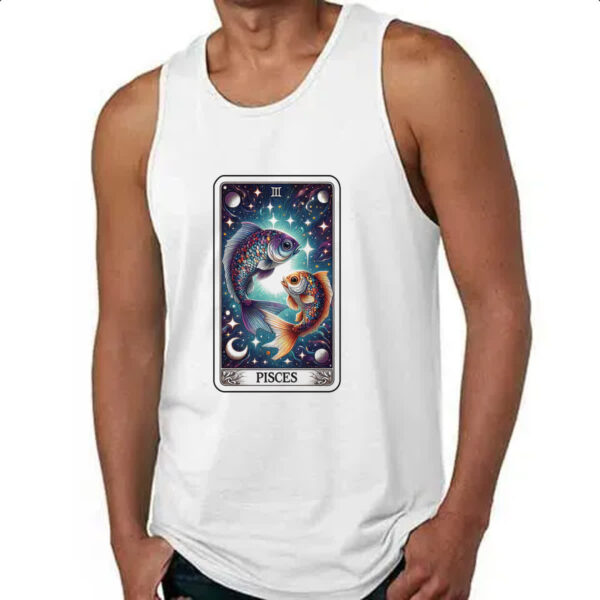 Camiseta Regata Signo Carta Taro Peixes - Imagem 4