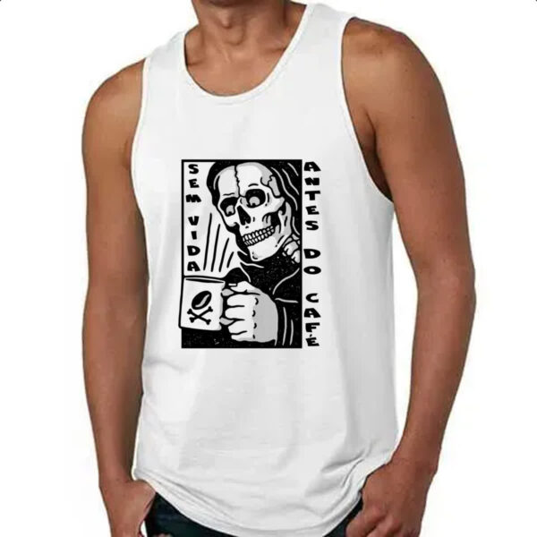 Camiseta Regata Sem vida antes do cafe - Imagem 4