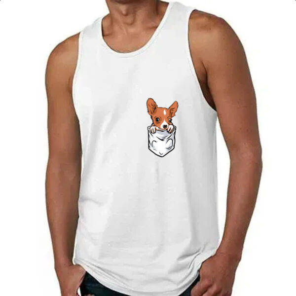 Camiseta Regata Cachorro Chihuahua no bolso - Imagem 4