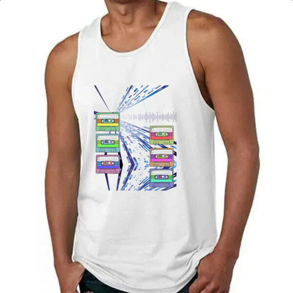 Camiseta Regata Fitas K7 anos 80 difusion art - Imagem 4
