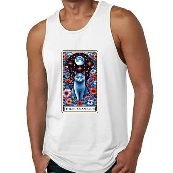 Camiseta Regata Taro gato Azul russo - Imagem 4