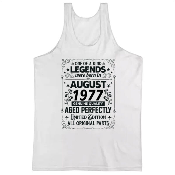 Camiseta Regata Legends Were Born AGO-1977