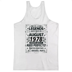 Camiseta Regata Legends Were Born AGO-1978