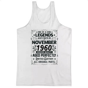 Camiseta Regata Legends Were Born NOV-1960