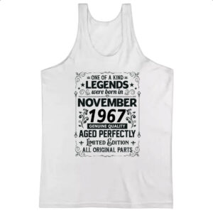 Camiseta Regata Legends Were Born NOV-1967