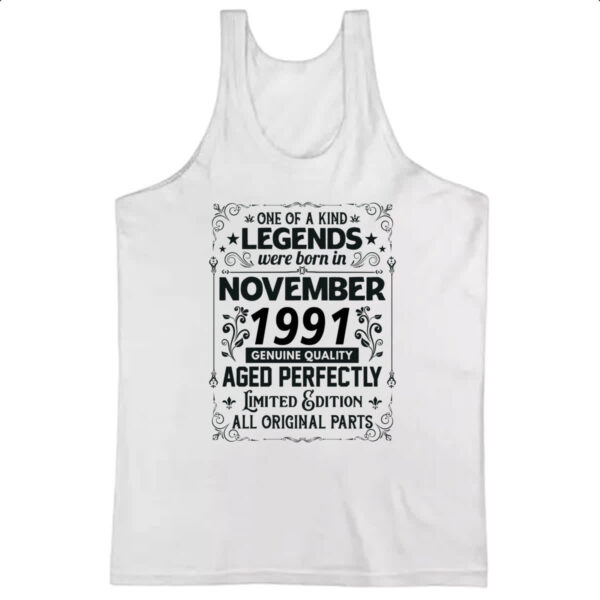 Camiseta Regata Legends Were Born NOV-1991