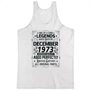 Camiseta Regata Legends Were Born DEZ-1973