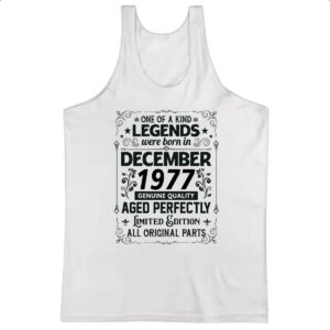 Camiseta Regata Legends Were Born DEZ-1977
