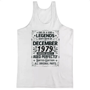 Camiseta Regata Legends Were Born DEZ-1979