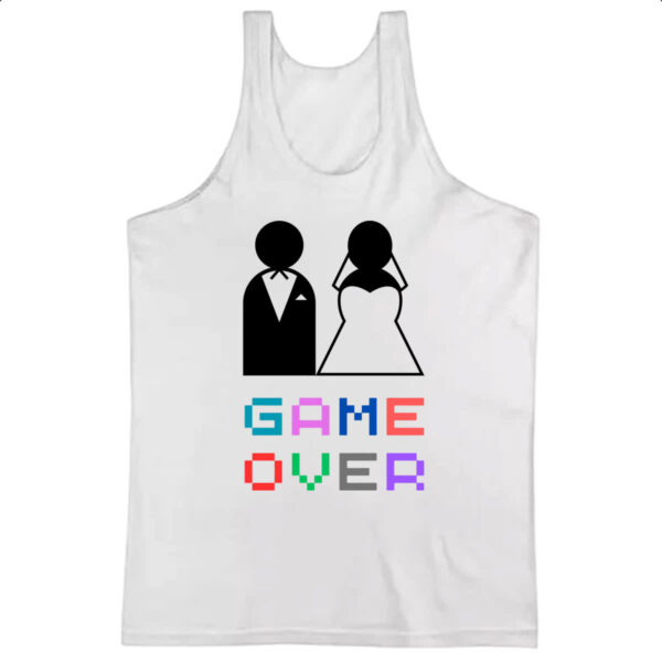 Camiseta Regata Casamento Game Over
