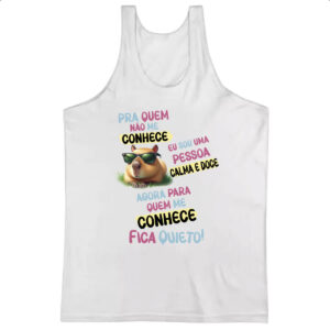 Camiseta Regata Capivara me conhece