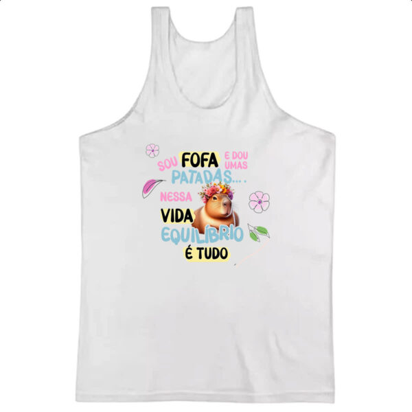Camiseta Regata Capivara sou fofa dou patadas