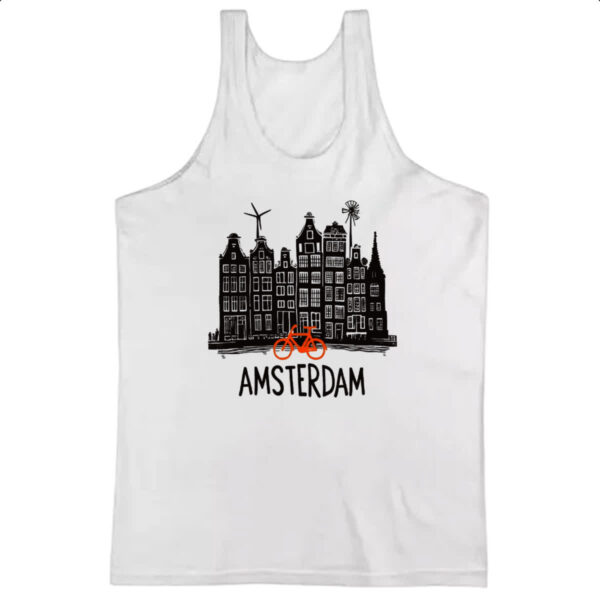 Camiseta Regata Amsterdam Pintura Nanquim