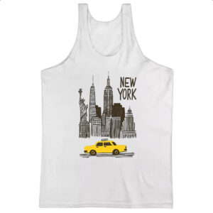 Camiseta Regata New York Pintura Nanquim