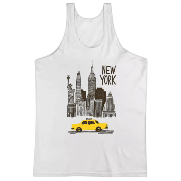 Camiseta Regata New York Pintura Nanquim