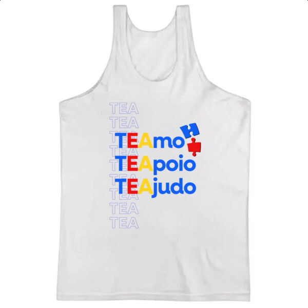 Camiseta Regata Autismo Amo Apoio Ajudo