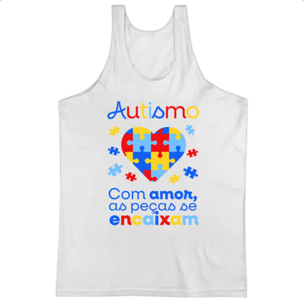 Camiseta Regata Autismo amor encaixa